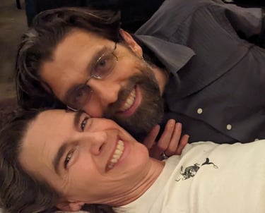 up close of two people cuddling