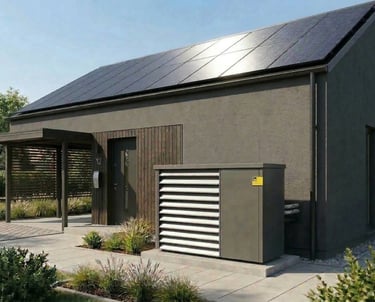 Photovoltaikanlage mit AIKO Module und IDM Wärmepumpe