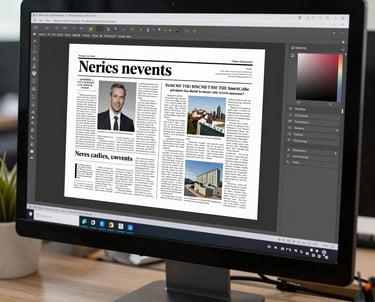 Photo of a journalist interviewing a local event participant with a microphone.