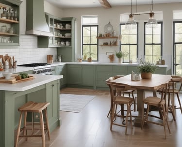 Modern farmhouse kitchen decor on a budget