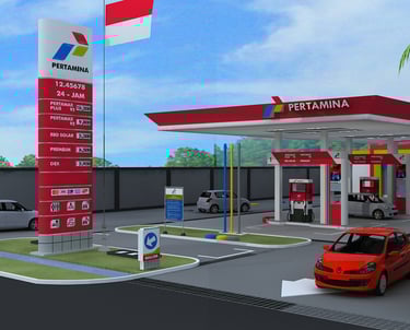 Ilustrasi Gambar SPBU Pertamina