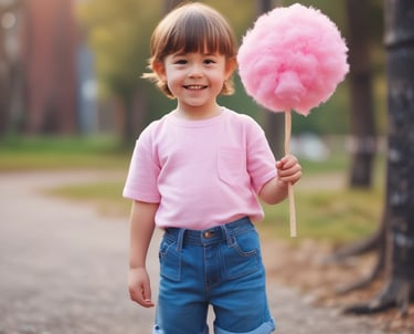 Photo of colorful granité and cotton candy machines set up at a lively outdoor party.