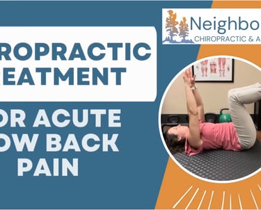 youtube video of chiropractor showing a core exercise for treatment of acute low back pain