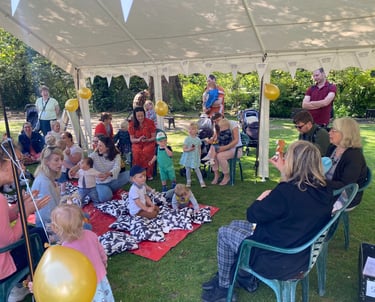 Hertford Library lead a storytelling session at Herts Book Festival.