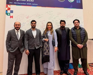 Saqib Khan Chadhar with his fellows at Punjab ParliementariansSGD's conference
