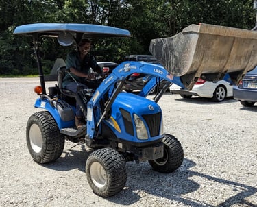 Onsite caretaker withthe tools he needs