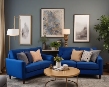 A serene counseling office with comfortable seating and calming decor.