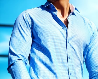 chemise bleu homme luxe