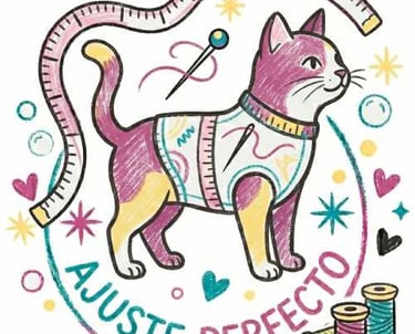 Ilustración de un gato que indican que hacen ajustes a la medida