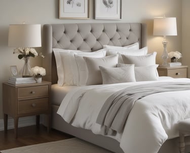 Close-up of high-quality kitchen utensils arranged neatly on a wooden countertop.
