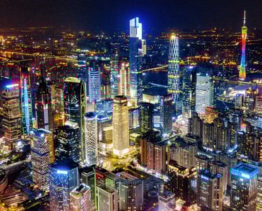 Guangzhou, China at night