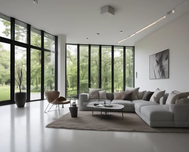 salon moderne au design epouré