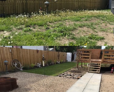 Before and after property revitalization service in Toronto by Avenue Seasons