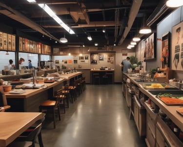 A cozy, bustling small restaurant that received investment support.