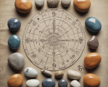 tirada de piedras y cristales