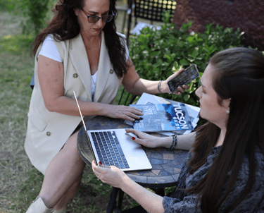 Jen & Marissa Working