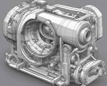 Technical engineer working on a detailed 3D mechanical model on a computer screen.