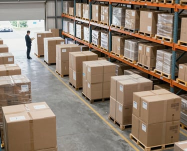 A diverse team collaborating over global maps and digital devices in a bright modern office.