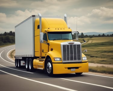 A professional technician administering a drug test to a truck driver in a mobile testing unit.