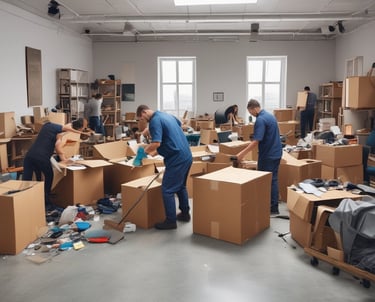 retirada de basura y objetos acumulados en piso con Diógenes