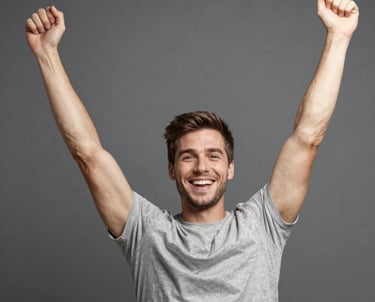 A warm, approachable portrait of the coach smiling warmly in a cozy, inviting setting.