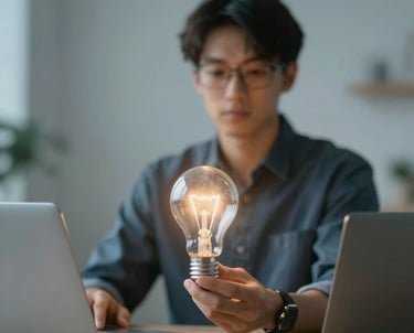 Professional business team collaborating in a corporate office meeting with laptops and a projector.