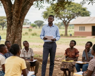 learning session in rural Africa
