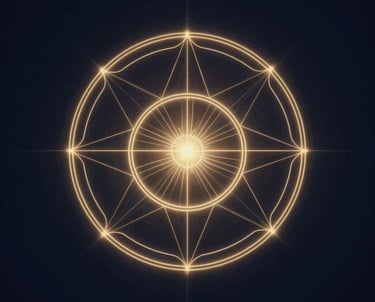 A dark, elegant celestial chart with subtle gold lines tracing astrological symbols.