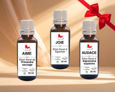 Flacon, aime, joie, audace, L'Âme-Agie.