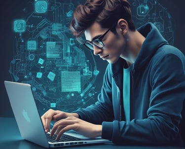 A professional portrait of Mohammed Mia Bala in a modern setting.