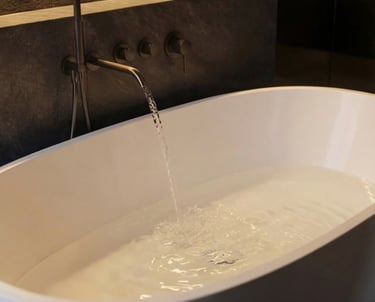 Modernes Badezimmer mit XXL-Großformatfliesen und fugenloser Keramikdusche, geplant und umgesetzt fü