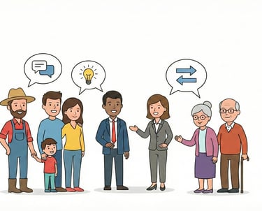 Des habitants et élus de Chasné qui discutent entre eux