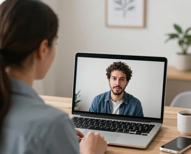 A calm workspace with open theology books and a laptop, lit by soft morning light.