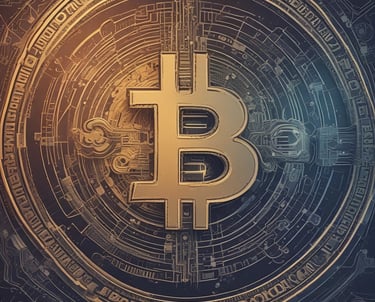 Close-up of Greg writing notes beside a laptop displaying Bitcoin charts.