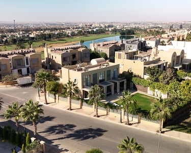 Bright living room inside an exclusive standalone Allegria villa with golf views, premium finishing,