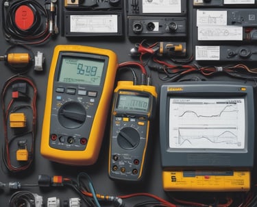 Close-up of software screen showing energy consumption graphs and loss detection.