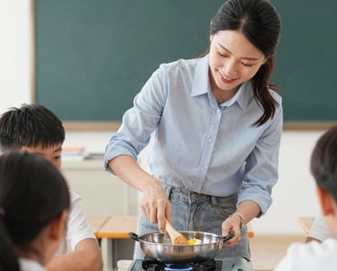 Hospitality workers attending a skill development workshop in a bright training room.