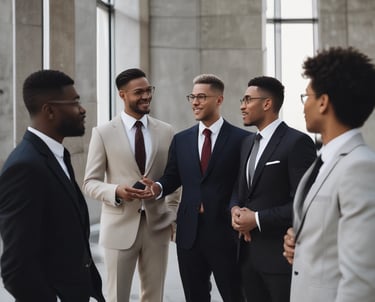 A professional meeting with a small business owner, discussing financial documents in a cozy office.