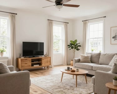 A cozy workspace with a laptop, notebook, and a cup of coffee inviting for a session booking.