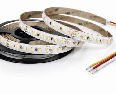 Tira LED Dual Blanco Variable 24V 20W: control de temperatura de cálido a frío.