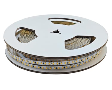 Tira LED 24V 15W IP20: alta luminosidad para bajo mueble de cocina.