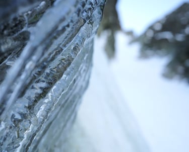 structure glacée dans le couloir Nathalie