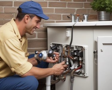 A friendly concierge handing over keys to happy guests at a cozy Pau apartment.