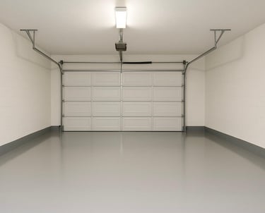 Box con pavimento realizzato in resina