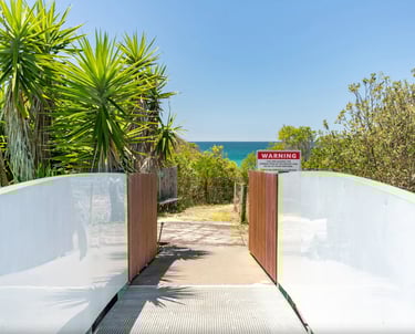 Beach entry, right outside Serenity 7 apartment