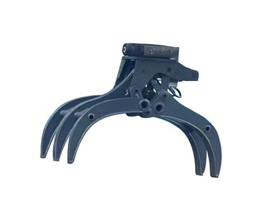 A black metal pliers with a handle, used as a truck-mounted crane Gripper.