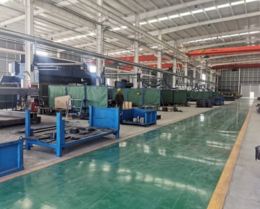welding workshop of loader cranes