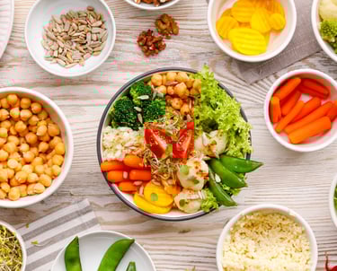 Vegan food, vegetables