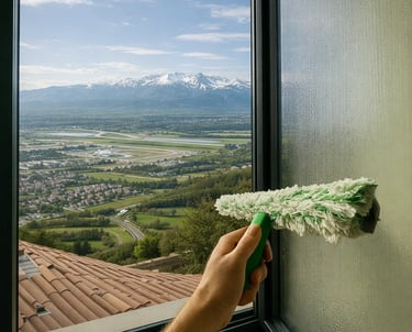 Nettoyage vitres et panneaux solaires à Sauverny