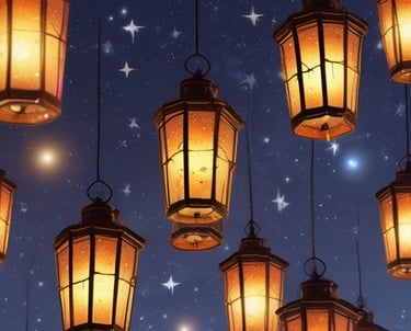 Image of suspended lamps.